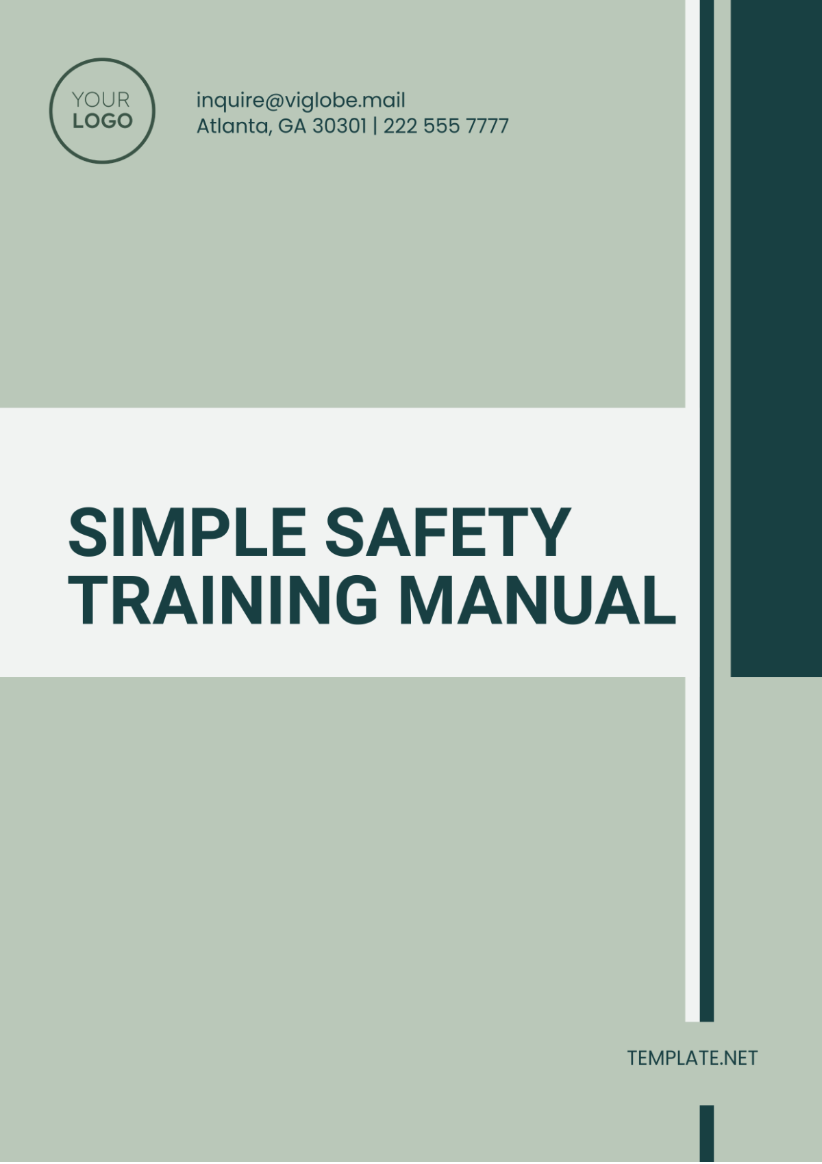 Simple Safety Training Manual Template