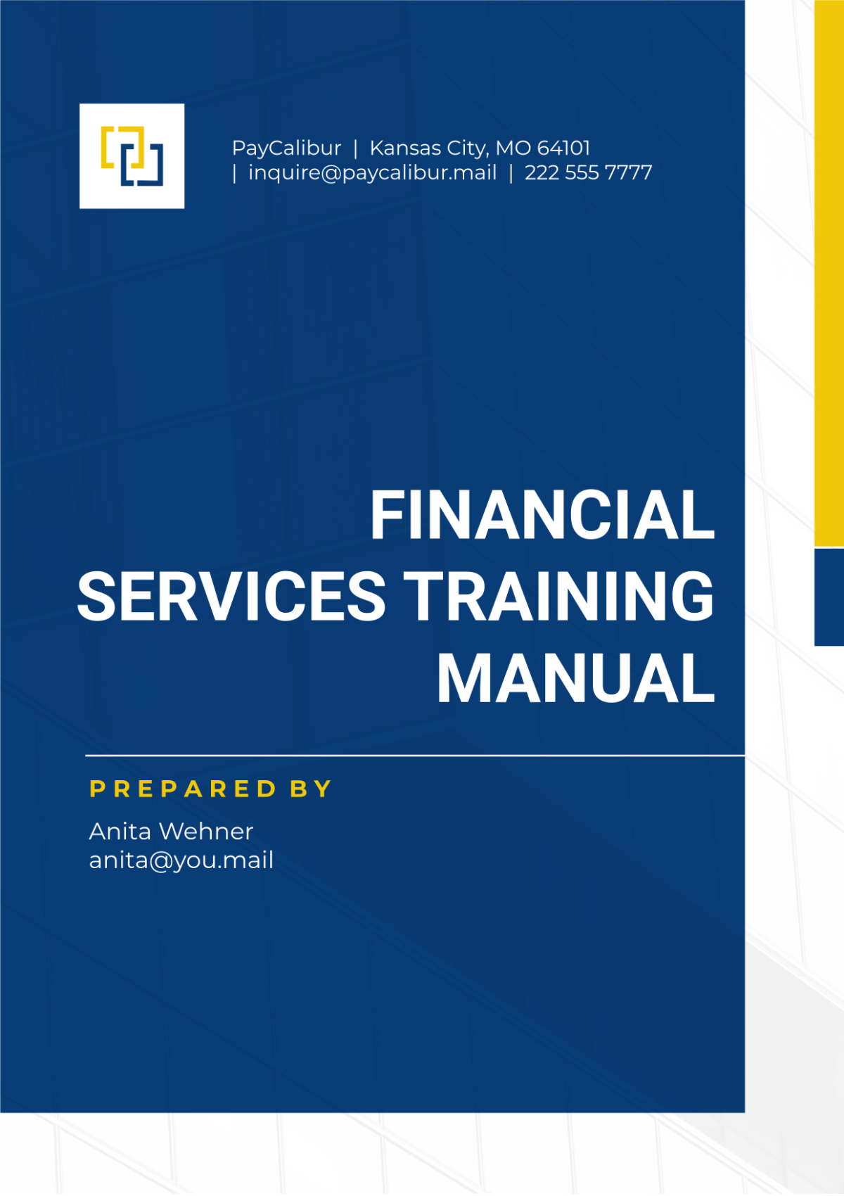 Financial Services Training Manual Template - Edit Online & Download