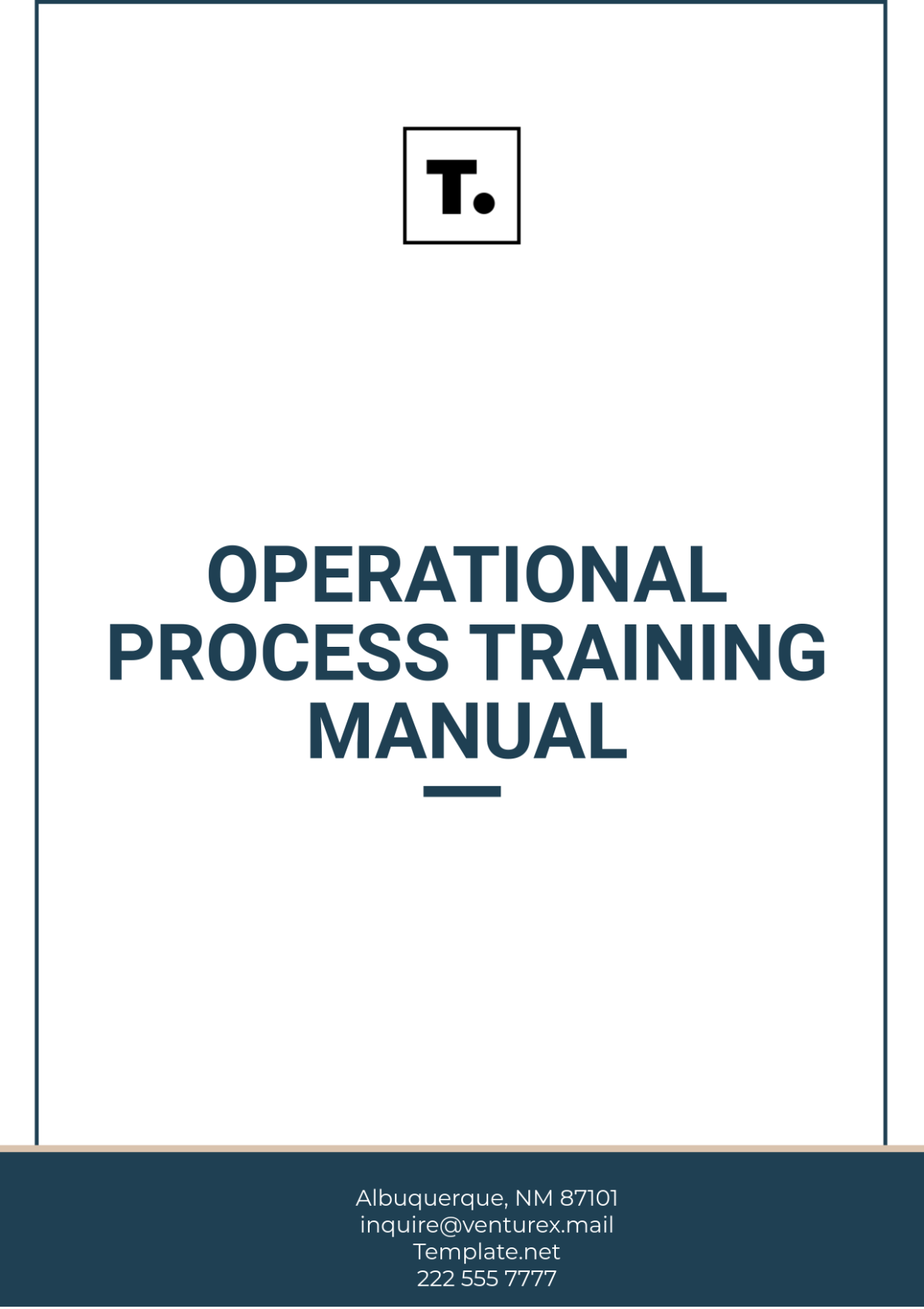 Operational Process Training Manual Template - Edit Online & Download