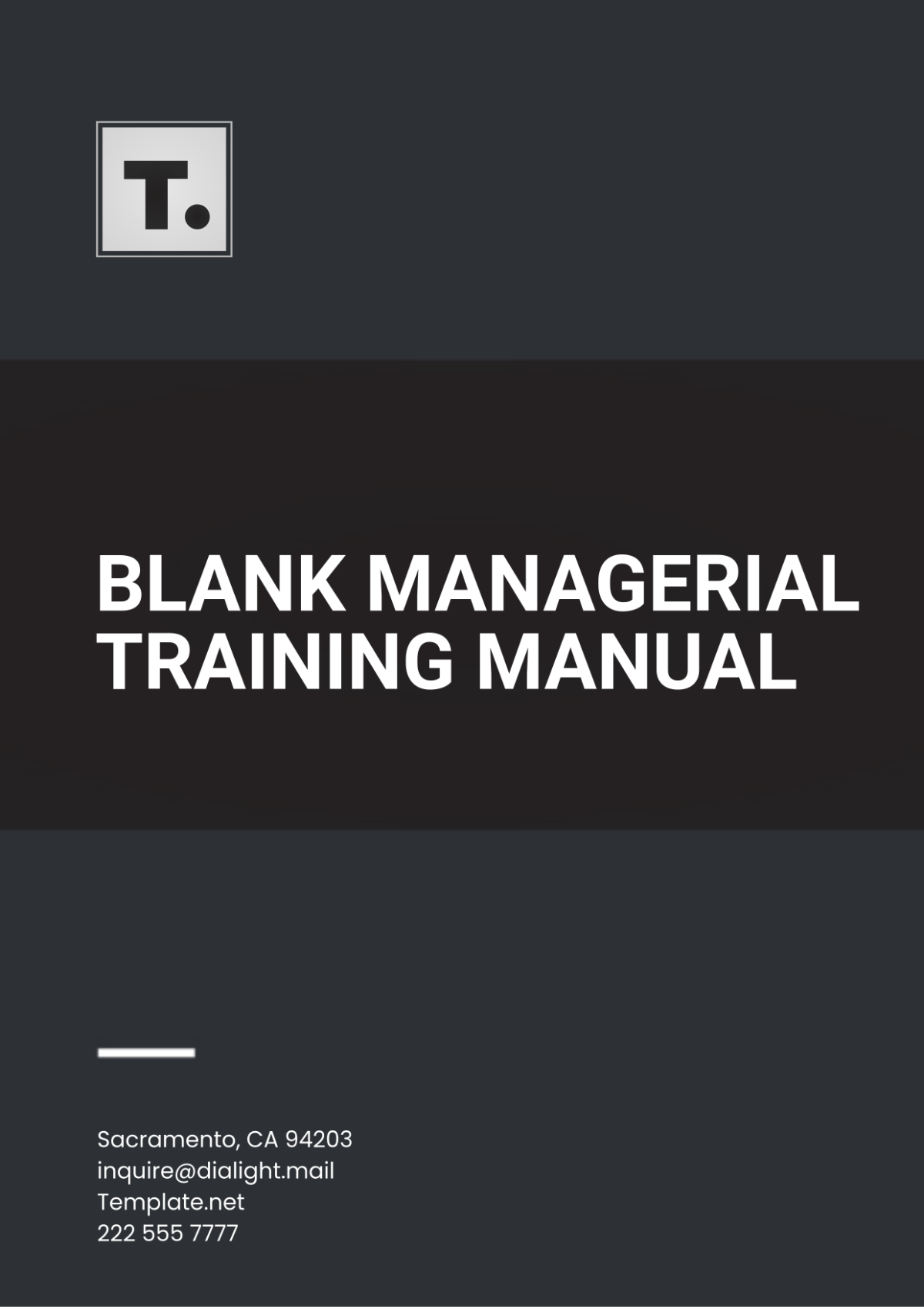 Blank Managerial Training Manual Template - Edit Online & Download