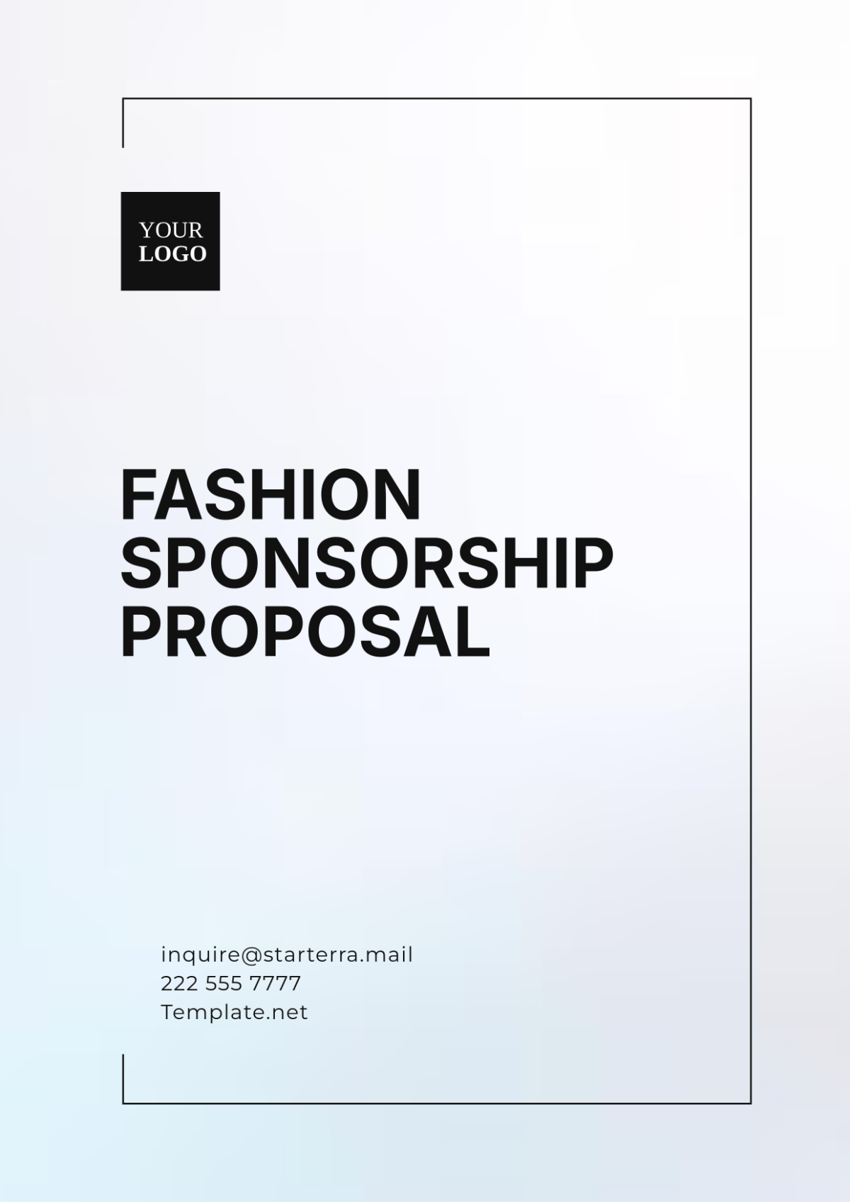 Fashion Sponsorship Proposal Template