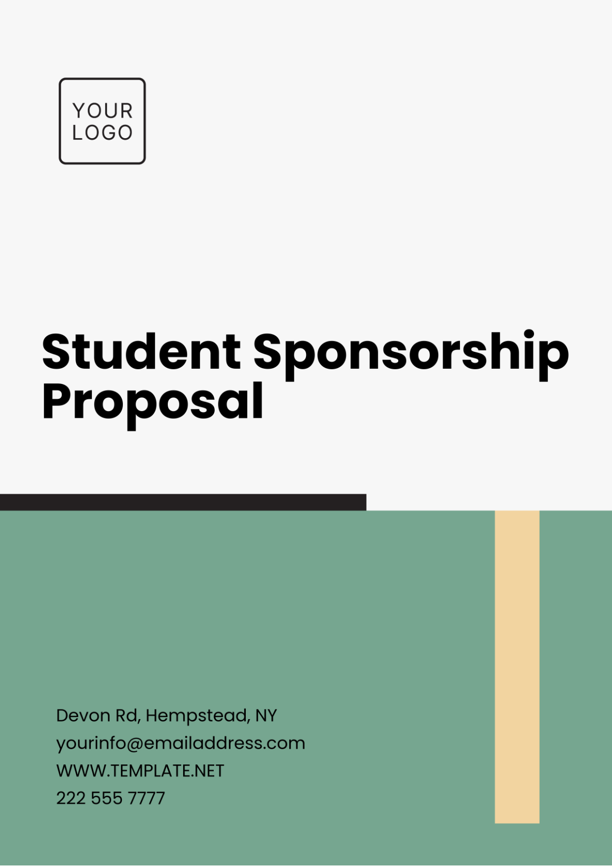 Student Sponsorship Proposal Template