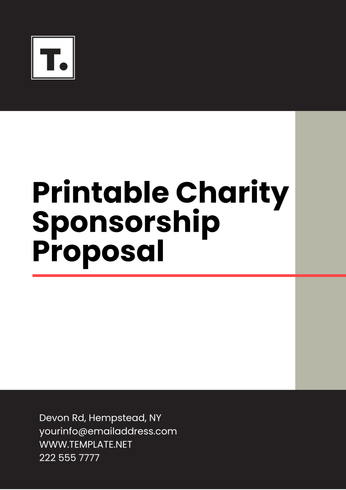 Printable Charity Sponsorship Proposal Template