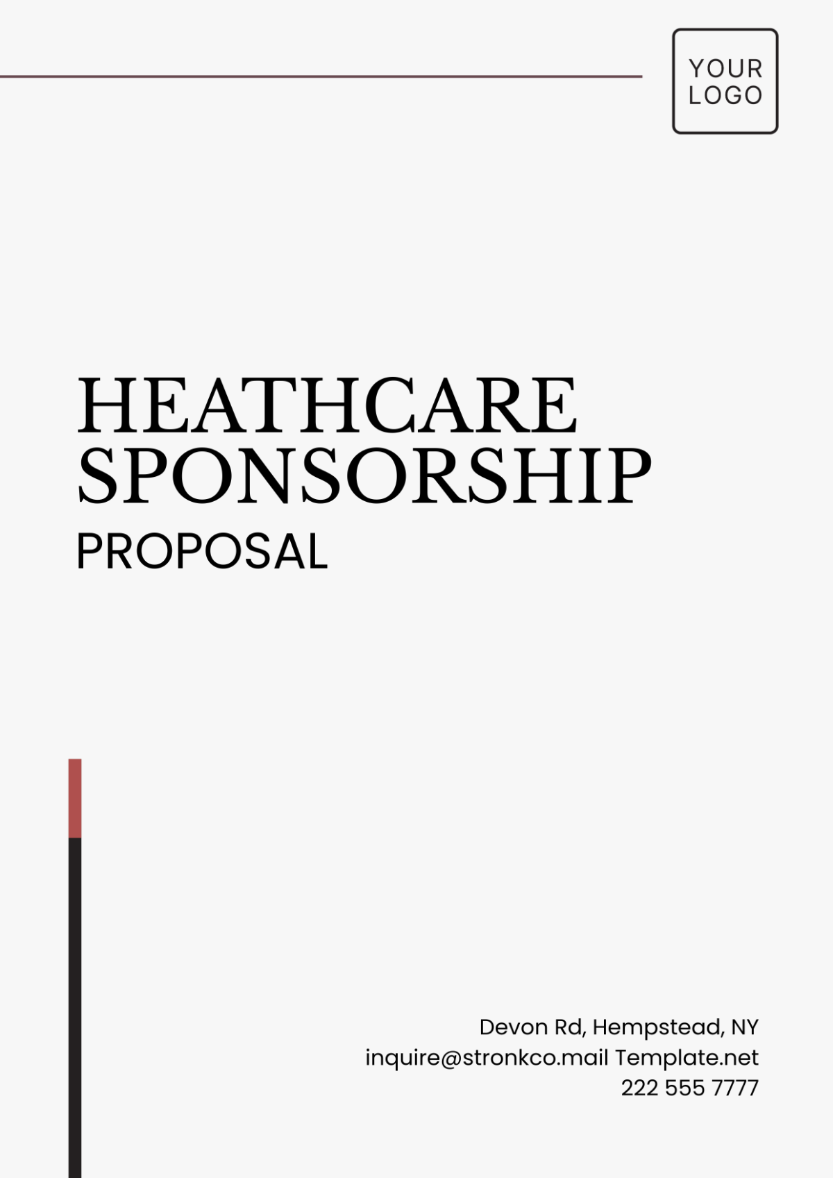 Healthcare Sponsorship Proposal Template - Edit Online & Download