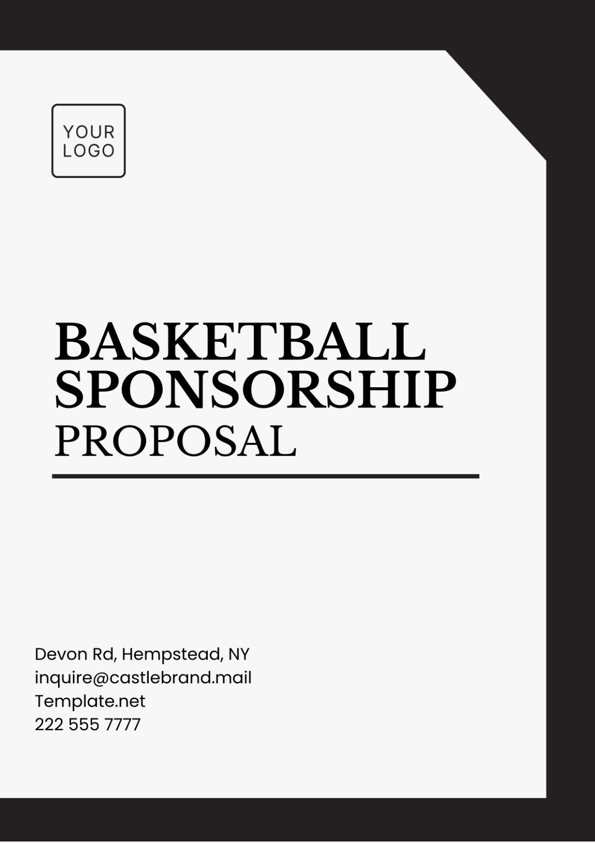 Basketball Sponsorship Proposal Template - Edit Online & Download