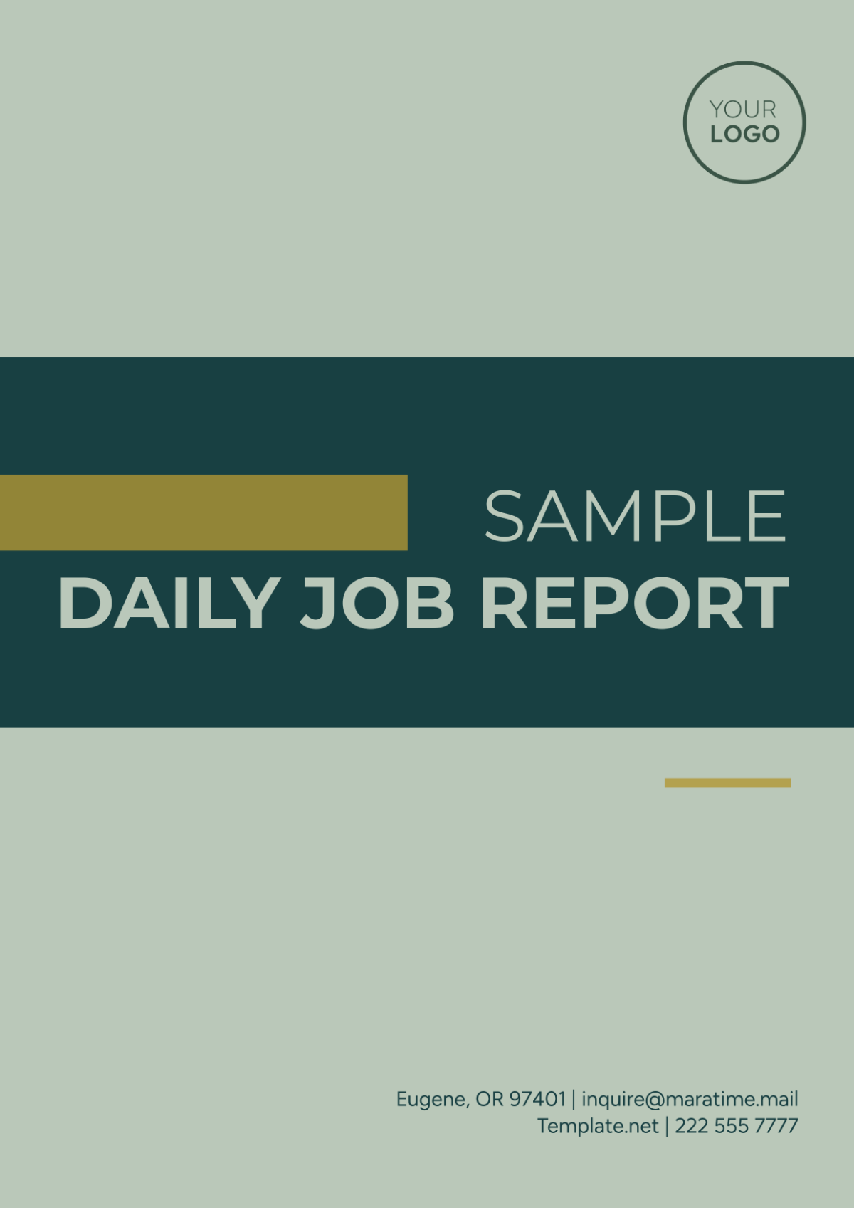 Sample Daily Job Report Template - Edit Online & Download