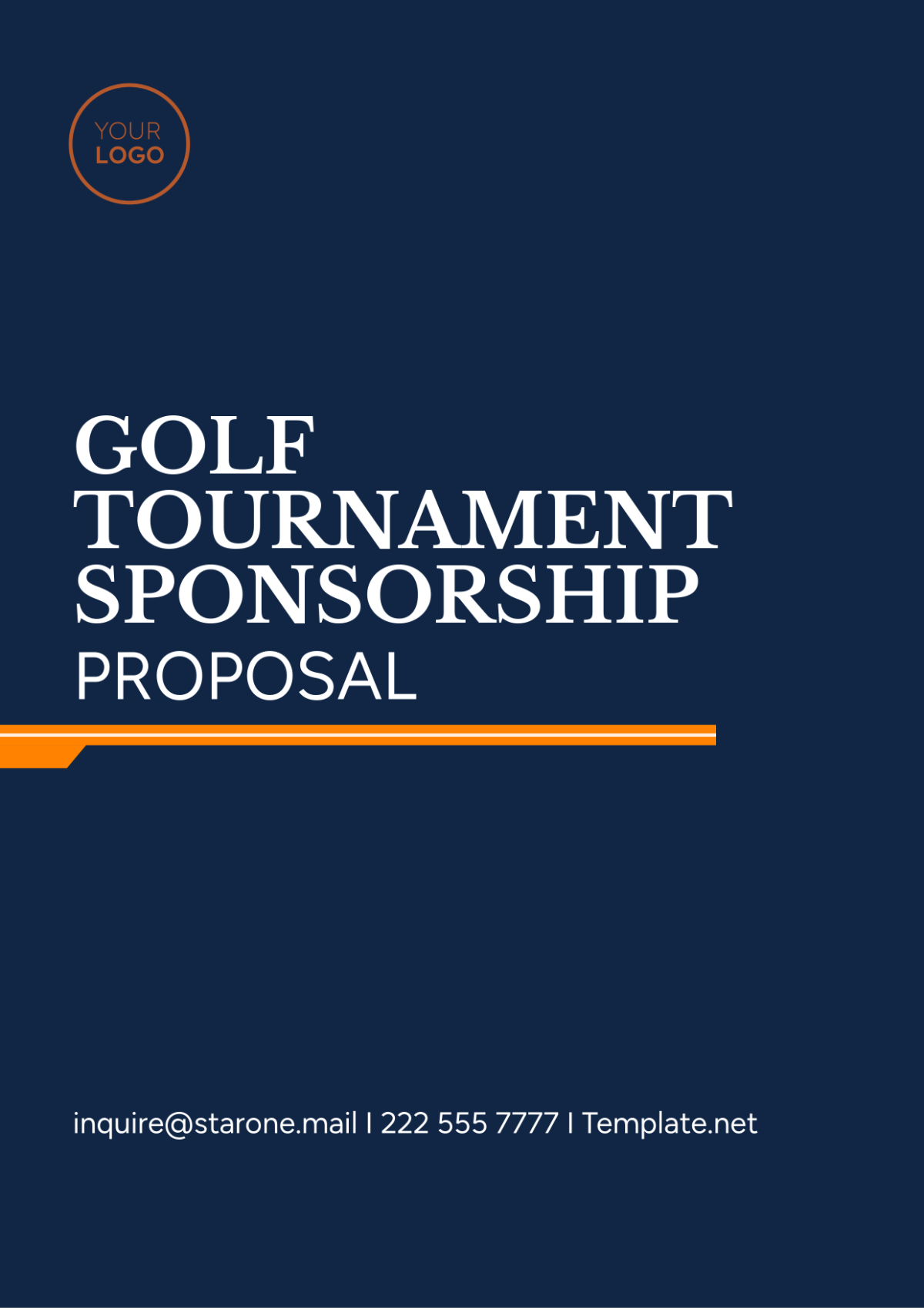 Golf Tournament Sponsorship Proposal Template - Edit Online & Download