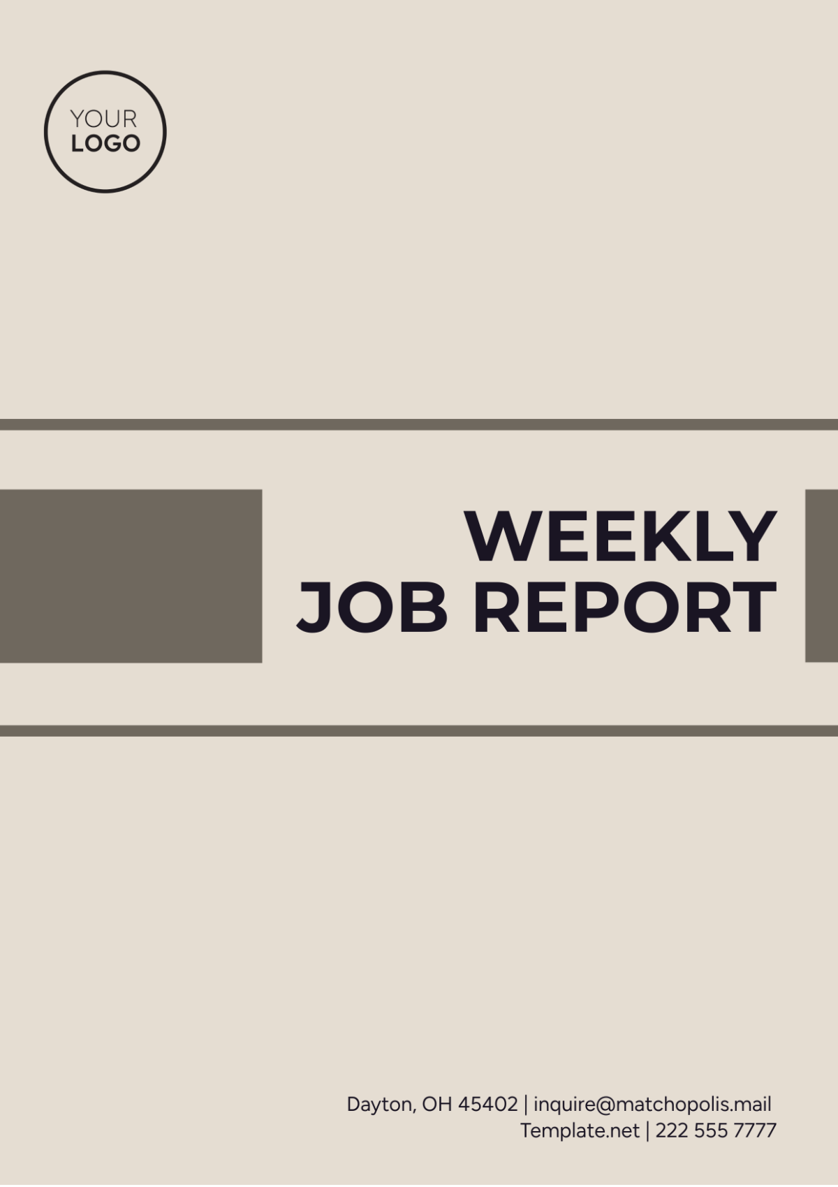 Weekly Job Report Template - Edit Online & Download