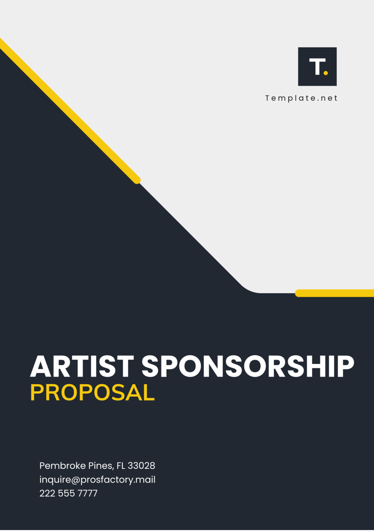 Artist Sponsorship Proposal Template