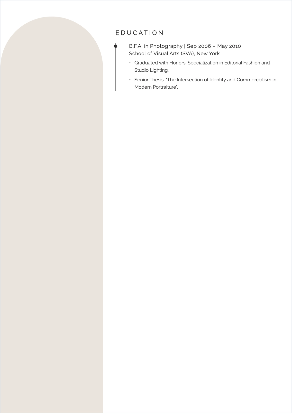 Free Editable Photo ATS Resume Template, AI Resume Builder