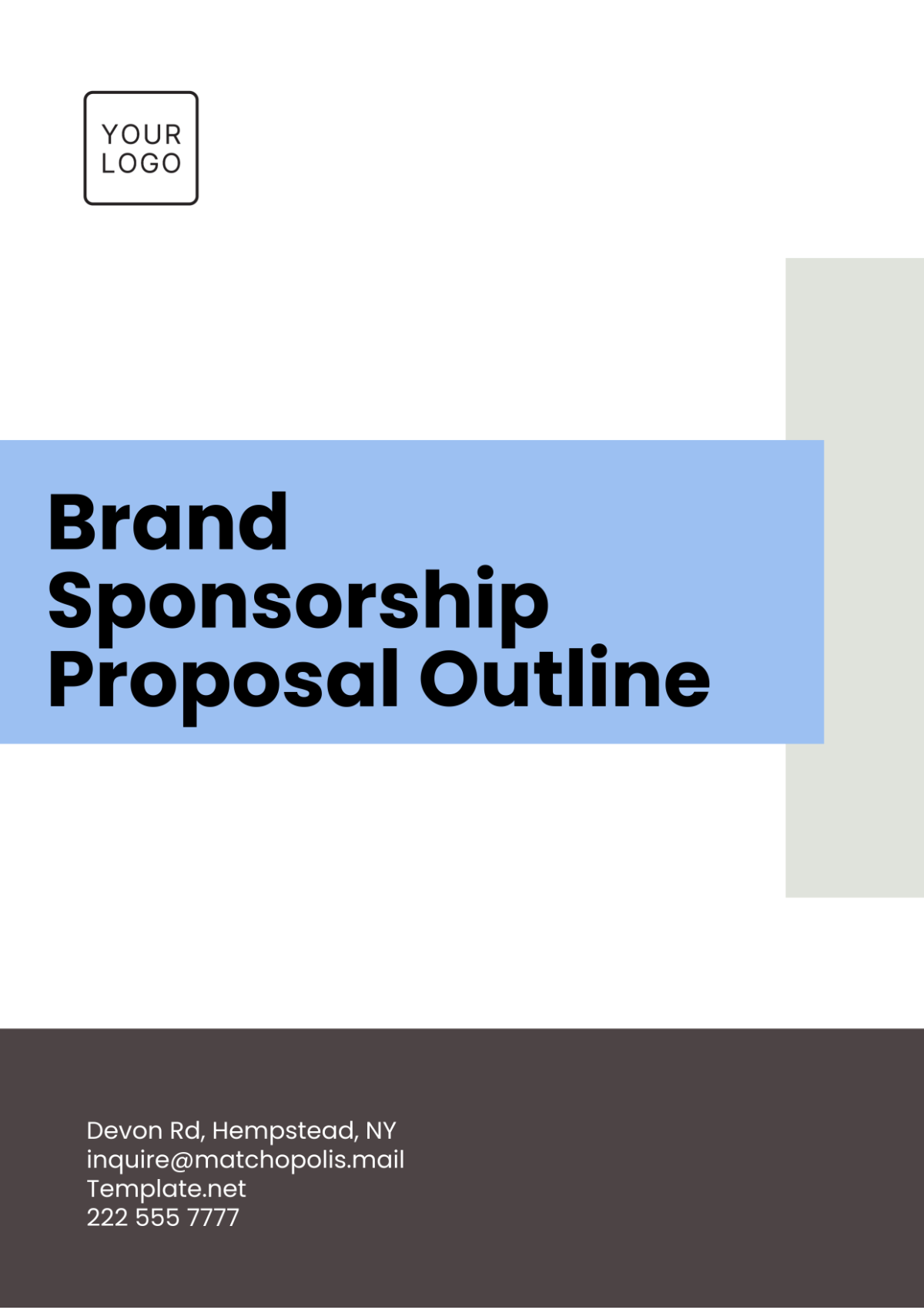 Brand Sponsorship Proposal Outline Template