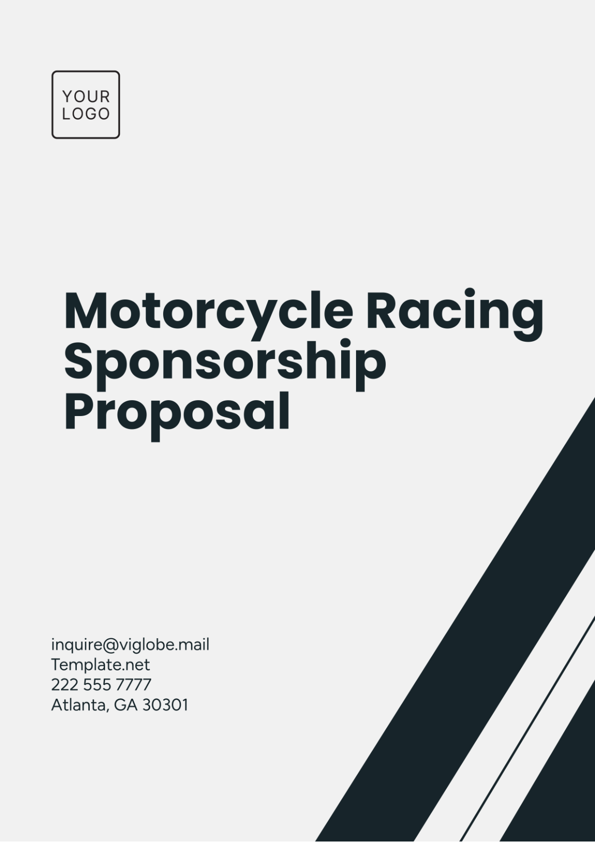 Motorcycle Racing Sponsorship Proposal Template - Edit Online & Download