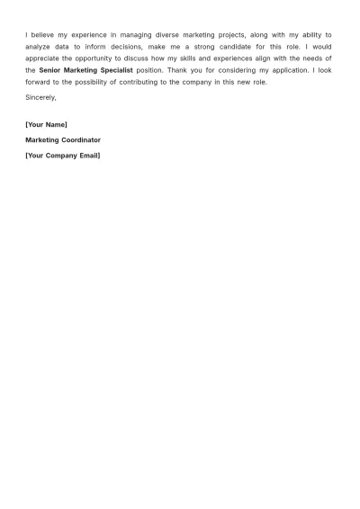 Free Letter of Interest for Internal Position Template to Edit Online