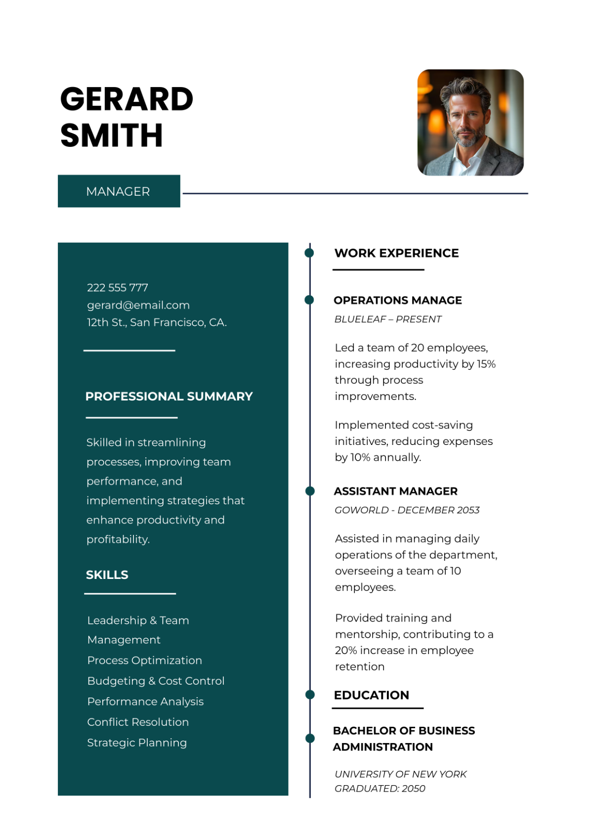 Best Professional Resume Design Template - Edit Online & Download