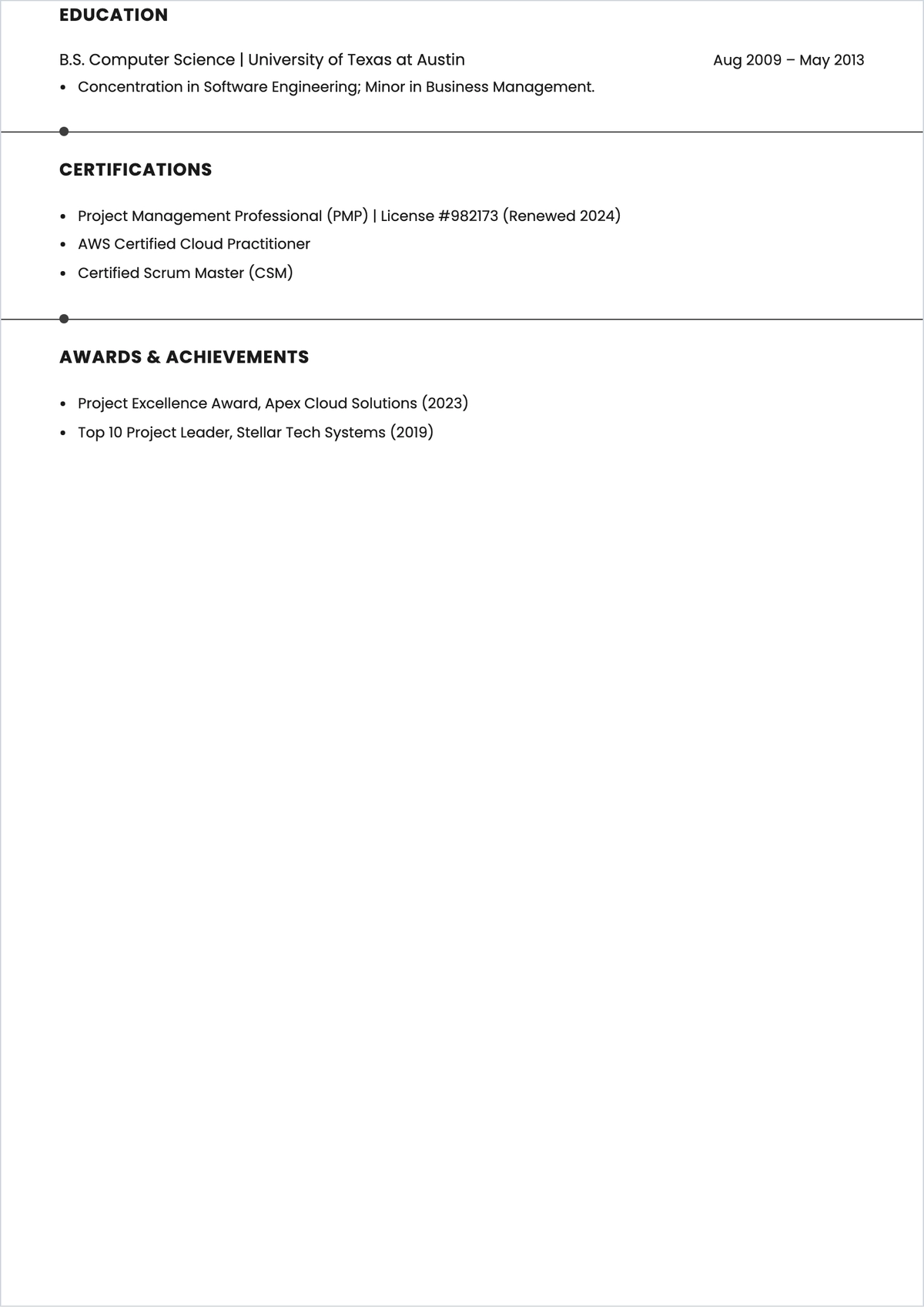 Free Minimalist Professional ATS Resume Template, AI Resume Builder