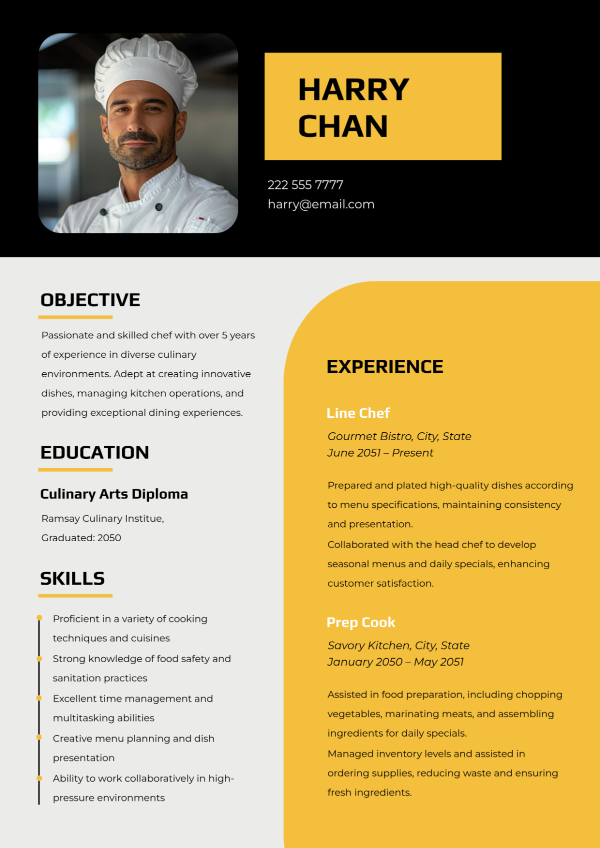 Classic One Page Resume Template - Edit Online & Download