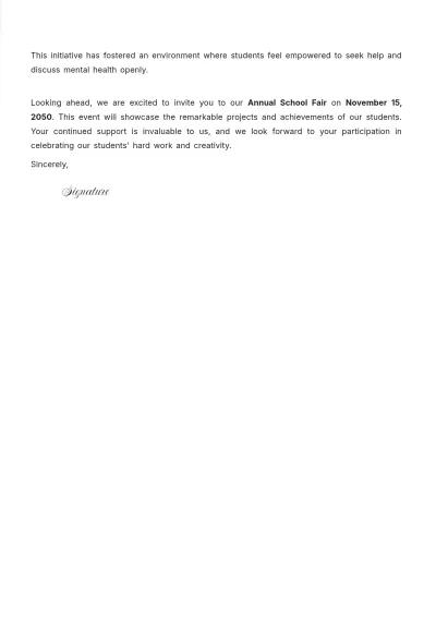 Free Report Letter Design for School Template to Edit Online