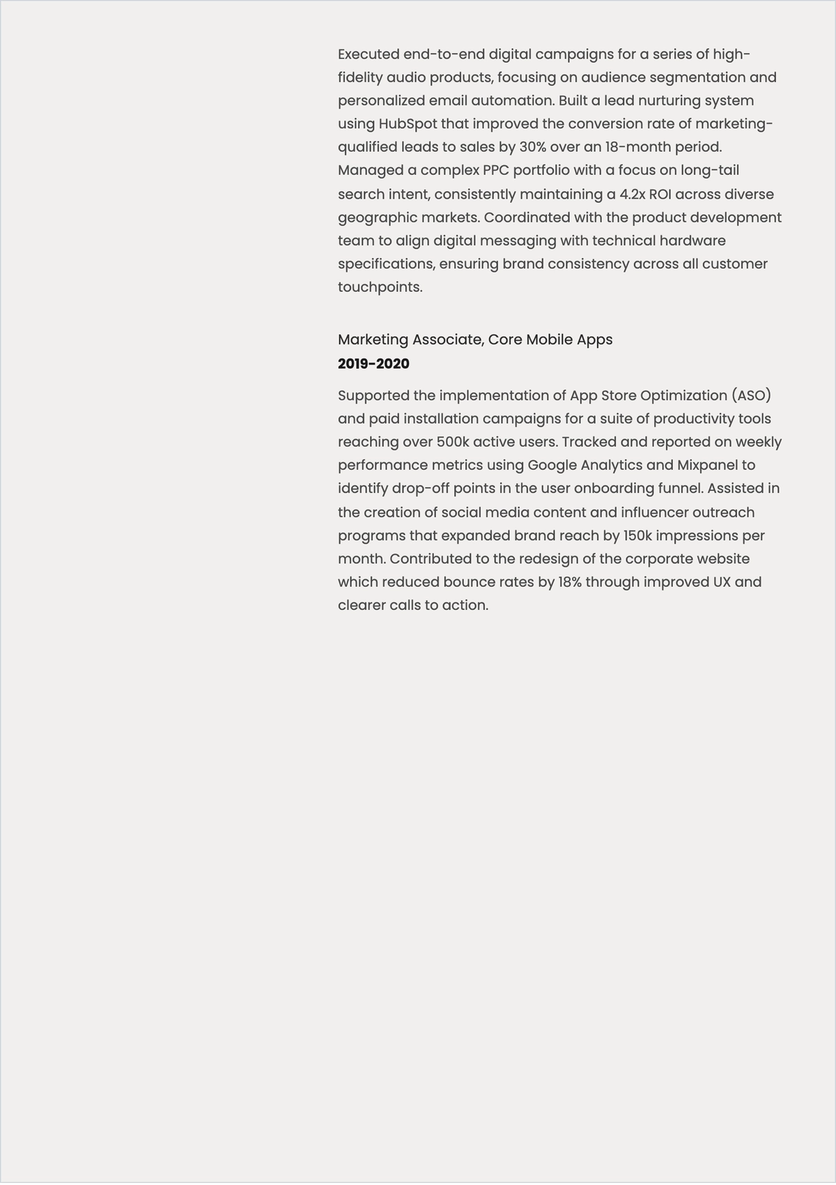 Free Clean Photo ATS Resume Template, AI Resume Builder