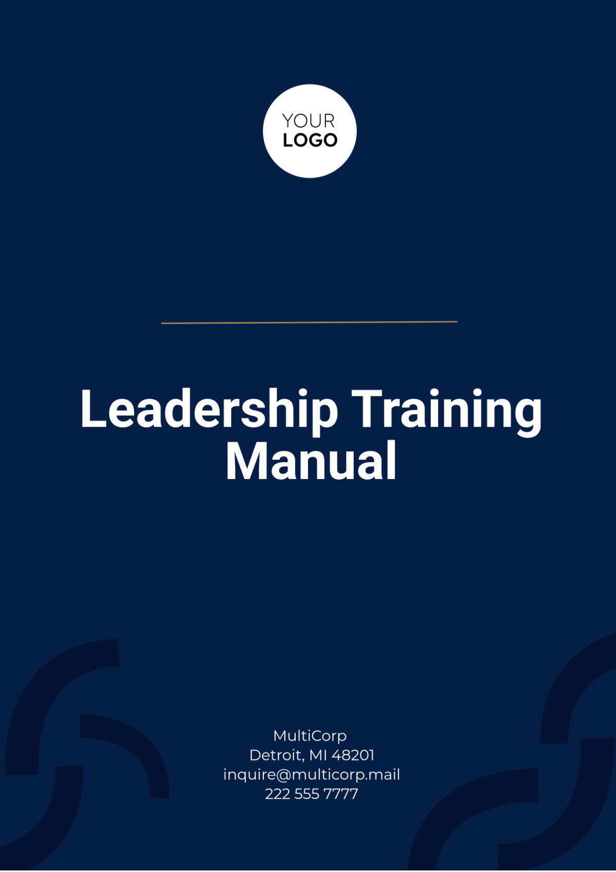 Leadership Training Manual Template - Edit Online & Download