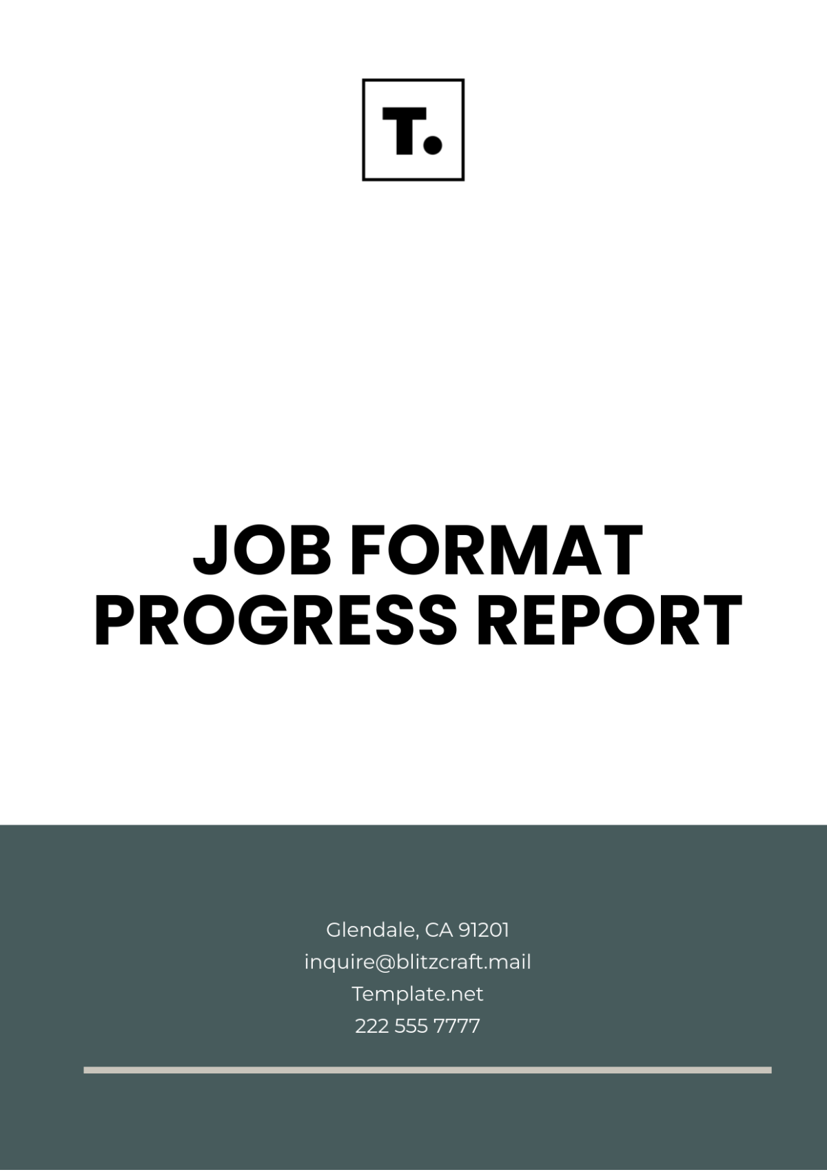 Job Format Progress Report Template - Edit Online & Download