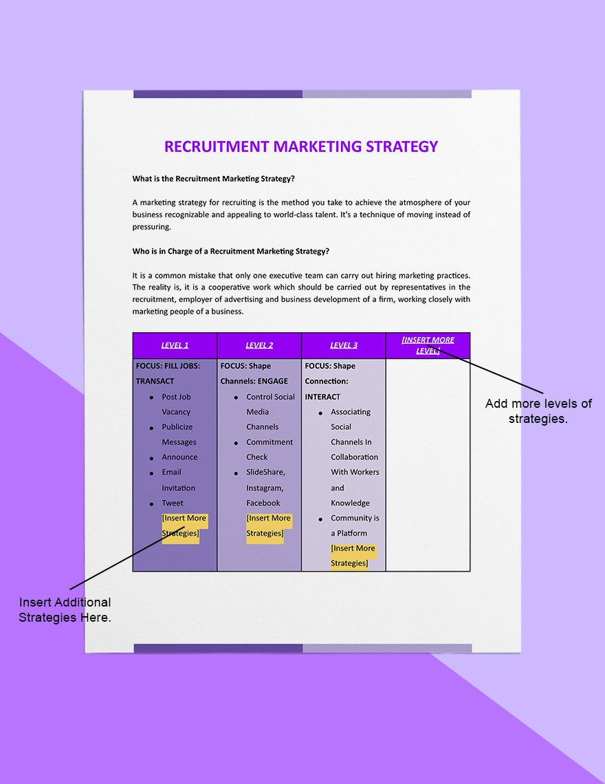 Recruitment Marketing Strategy Template