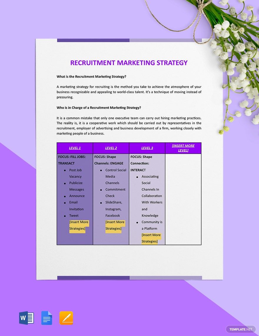 Recruitment Marketing Strategy Template