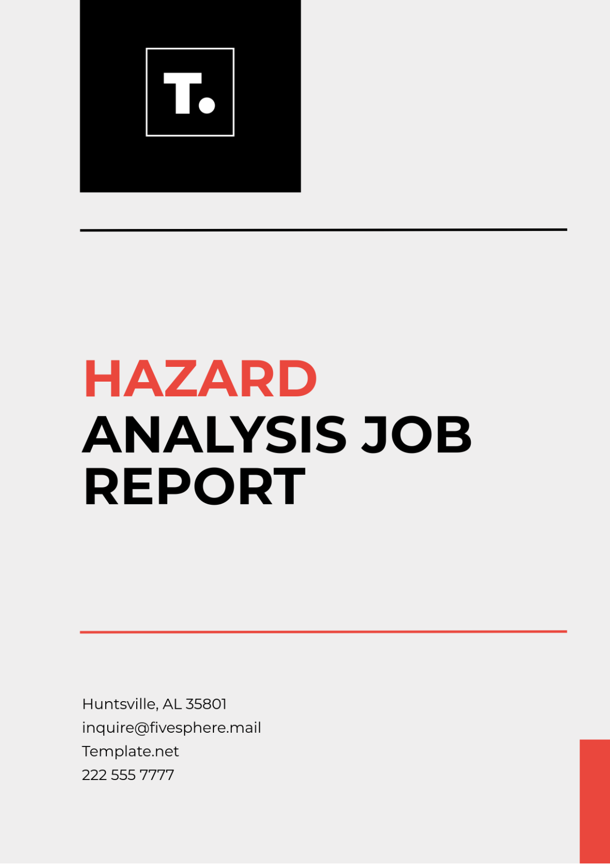 Hazard Analysis Job Report Template - Edit Online & Download