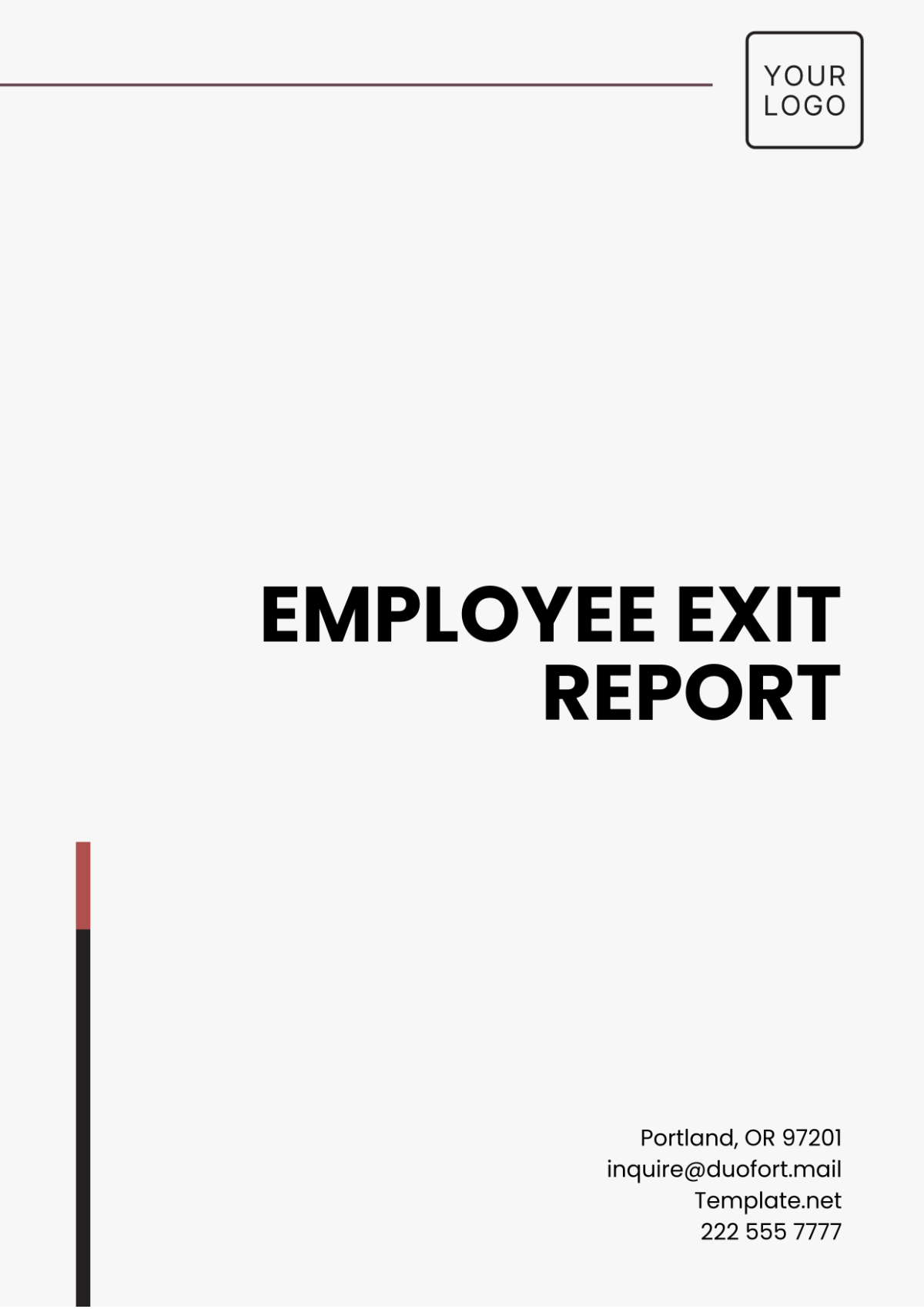 Free Employee Exit Report Template to Edit Online