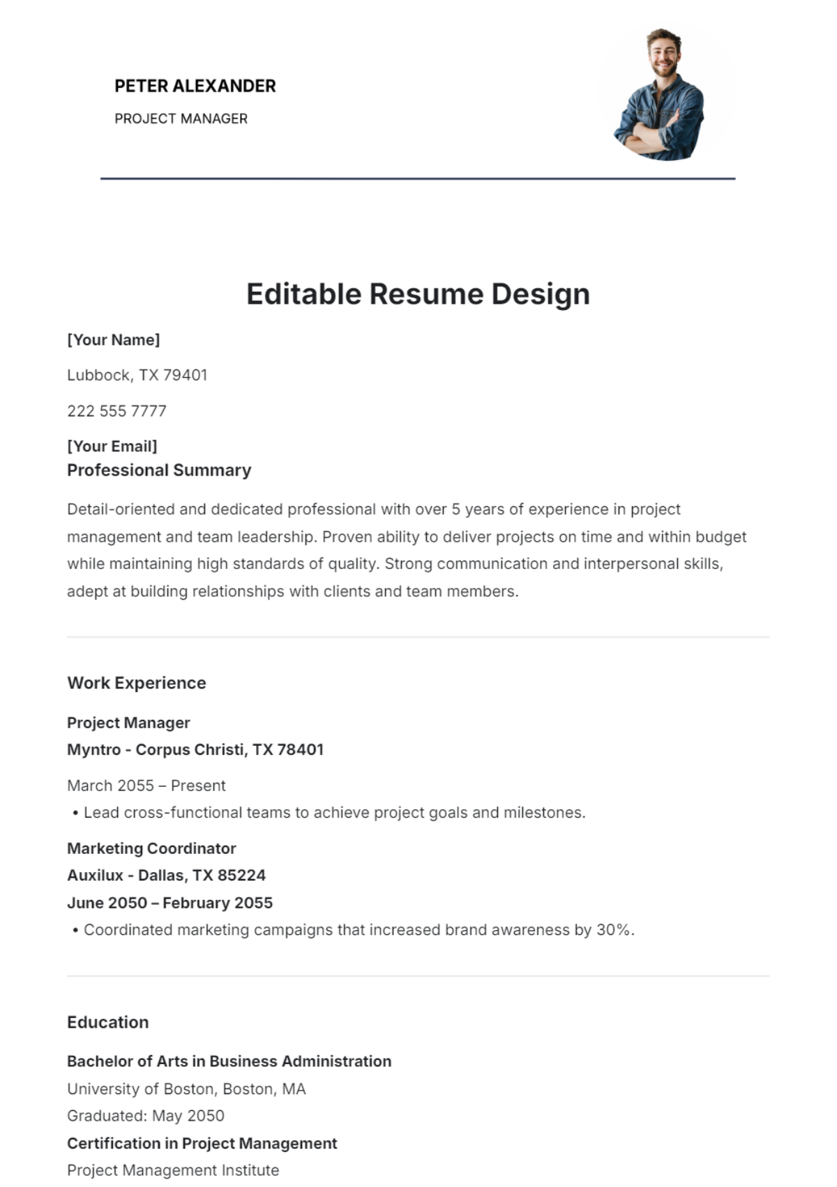 Free Resume Templates to Edit Online and Download