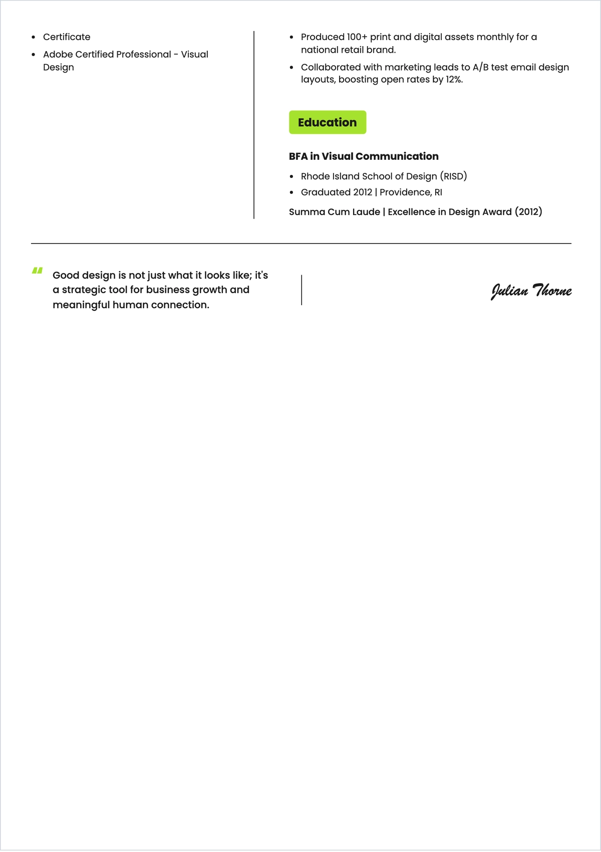Free Editable ATS Resume Design Template, AI Resume Builder