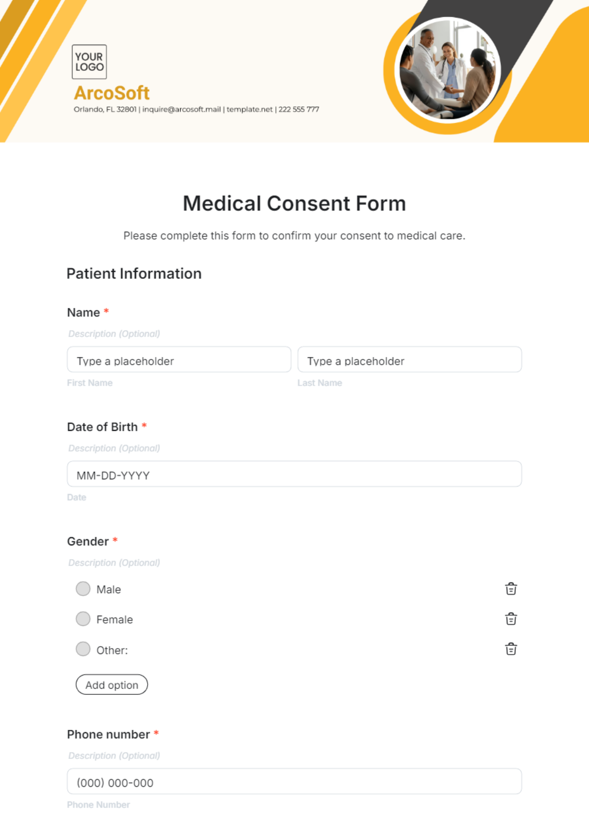 Medical Consent Form Template - Edit Online & Download