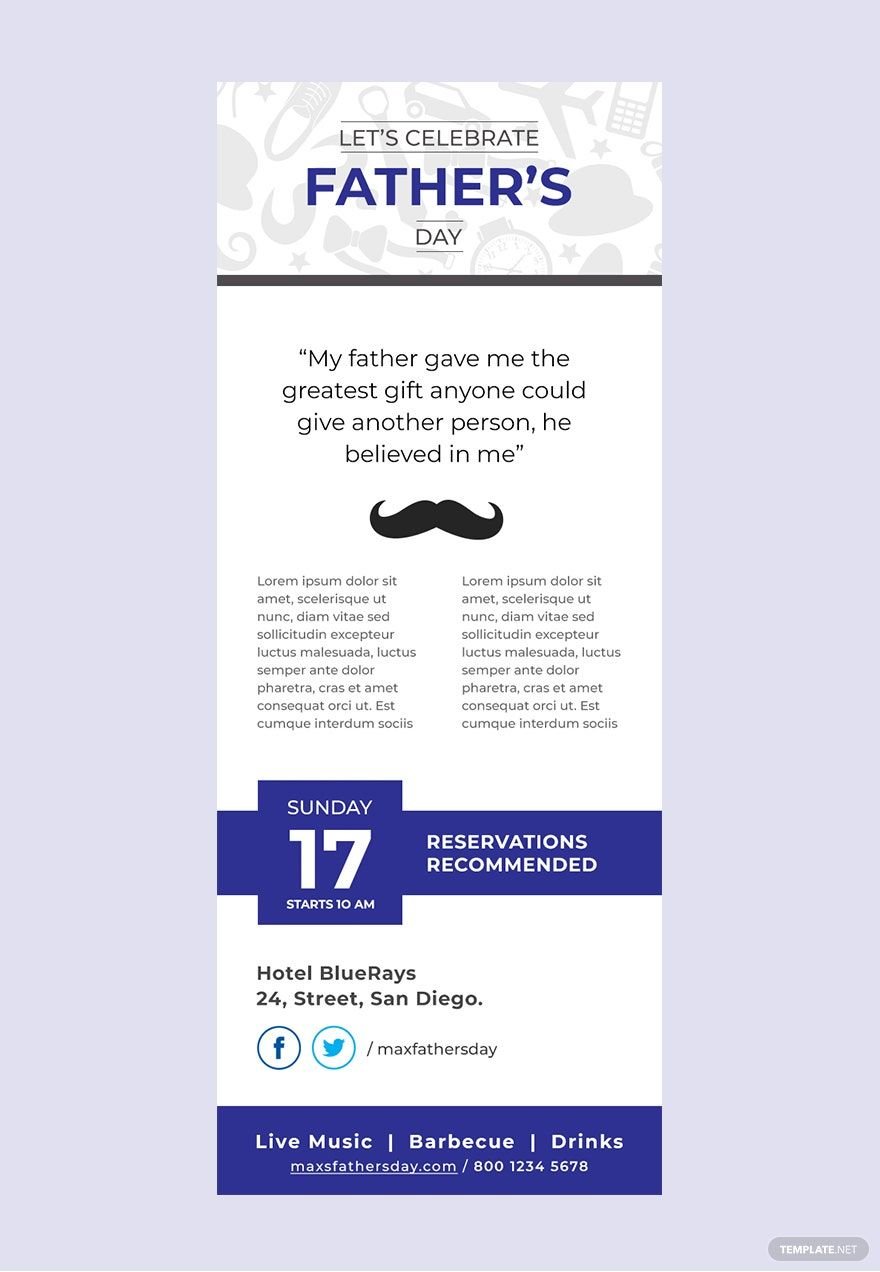 Father's Day Email Newsletter Template