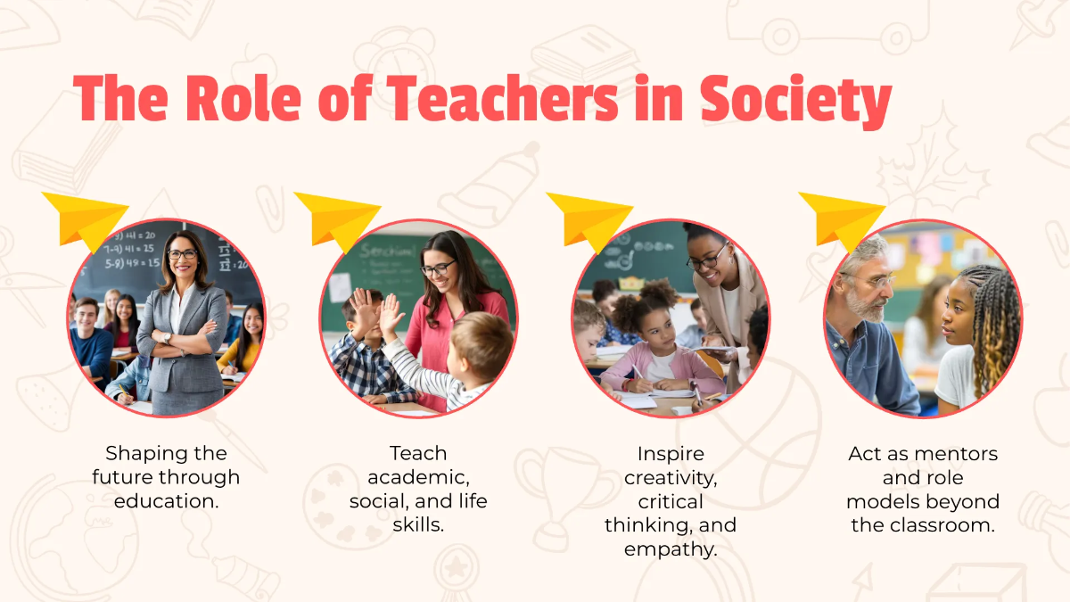 Free World Teachers Day Presentation Template to Edit Online