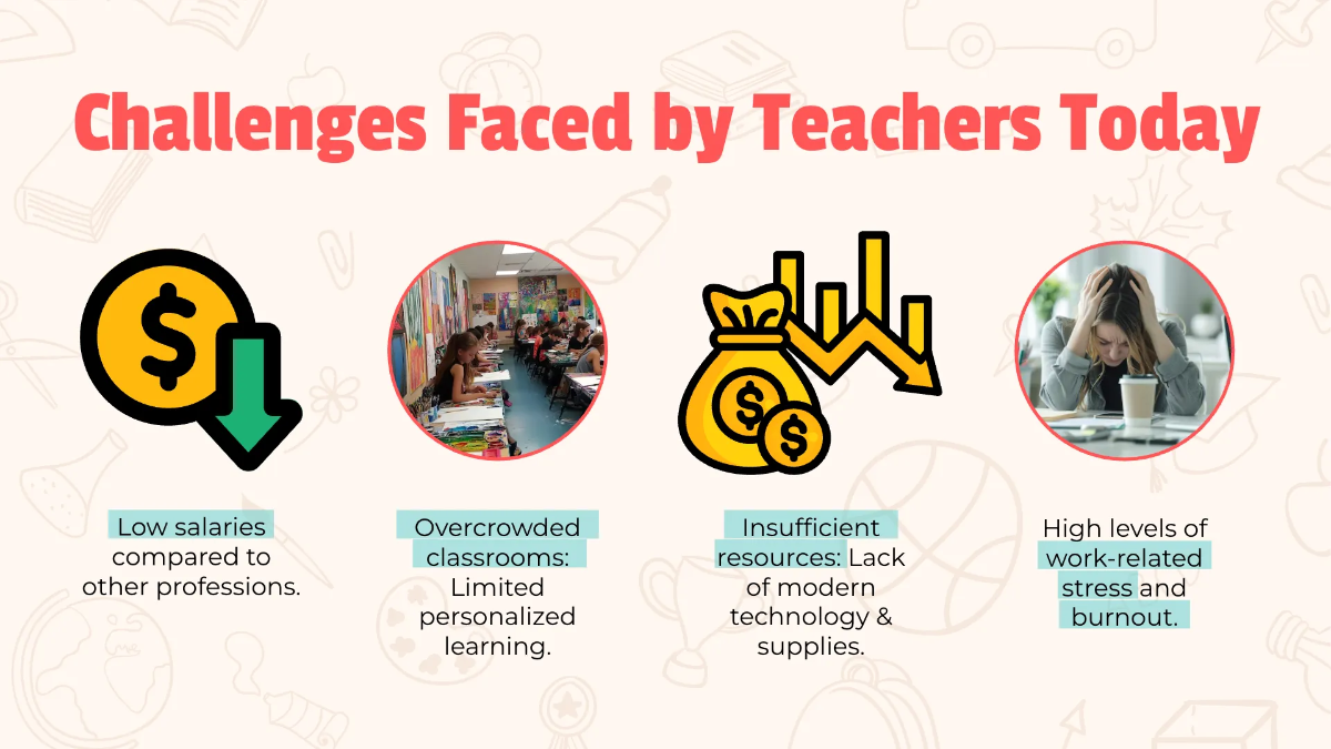 Free World Teachers Day Presentation Template to Edit Online