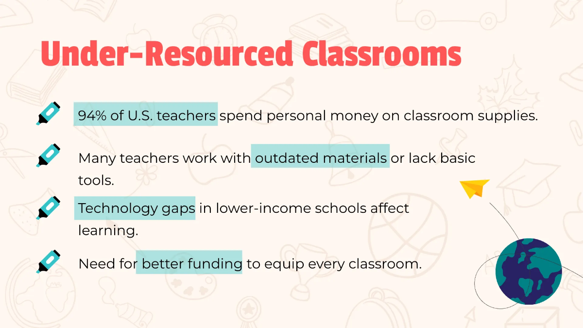 Free World Teachers Day Presentation Template to Edit Online