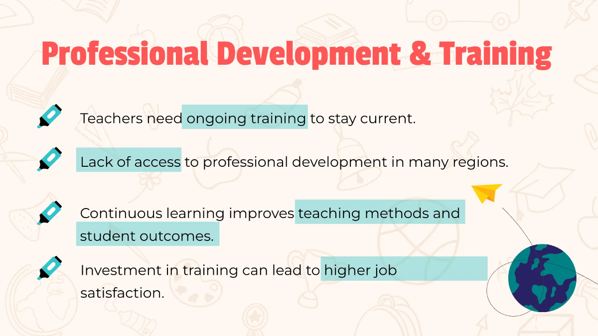 Free World Teachers Day Presentation Template to Edit Online