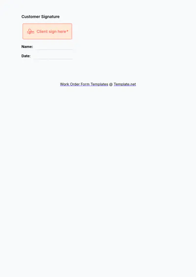 Free Plumbing Work Order Form Template to Edit Online