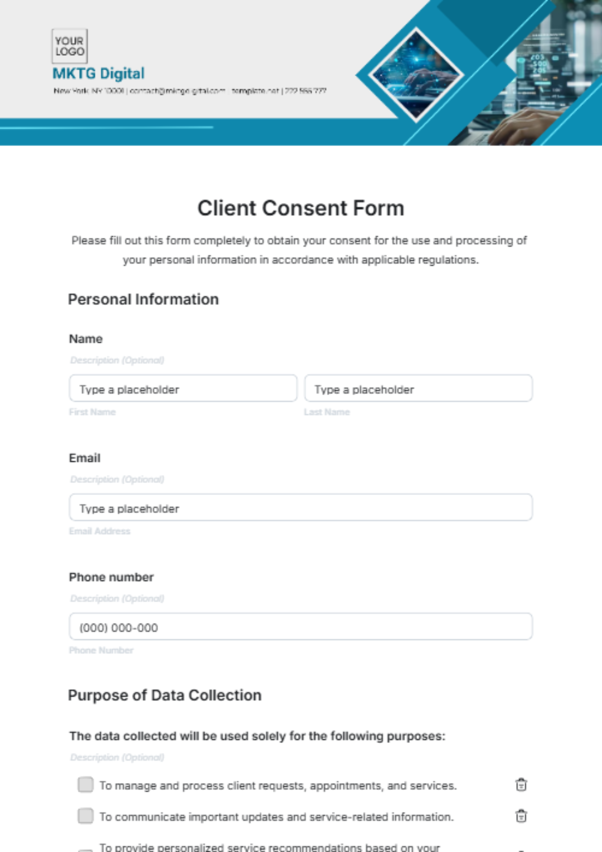 Client Consent Form Template - Edit Online & Download