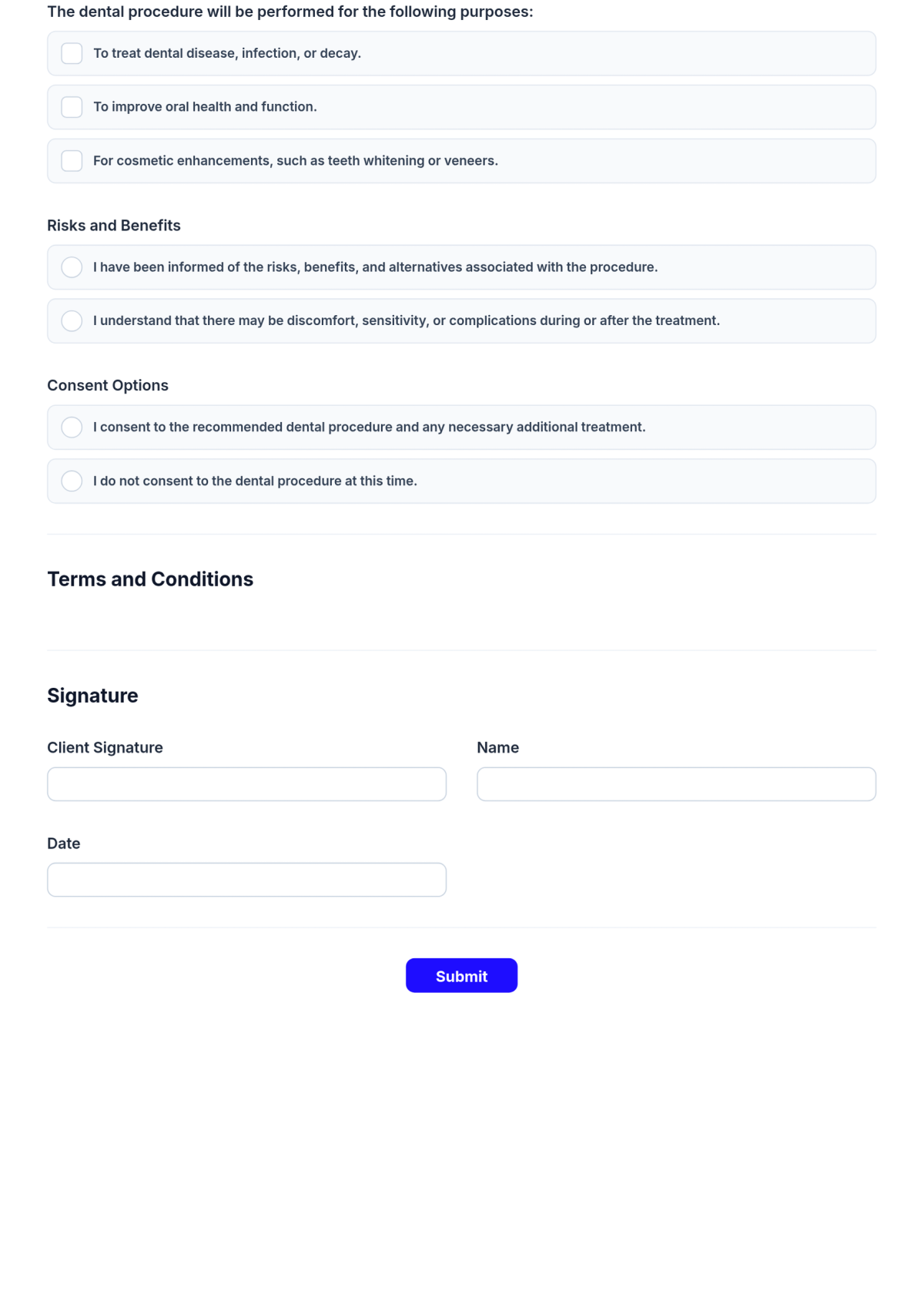 Free Dental Consent Form Template & AI Dental Consent Form Maker Free Dental Consent Form Template & AI Dental Consent Form Maker