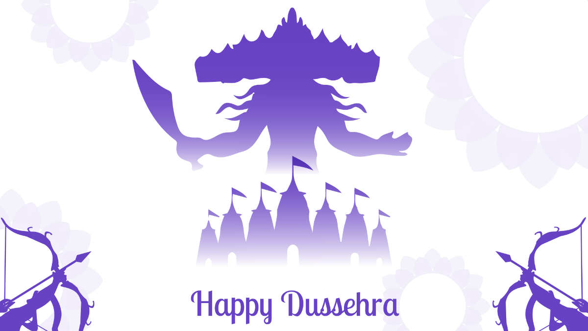 White Dussehra Background Template - Edit Online & Download