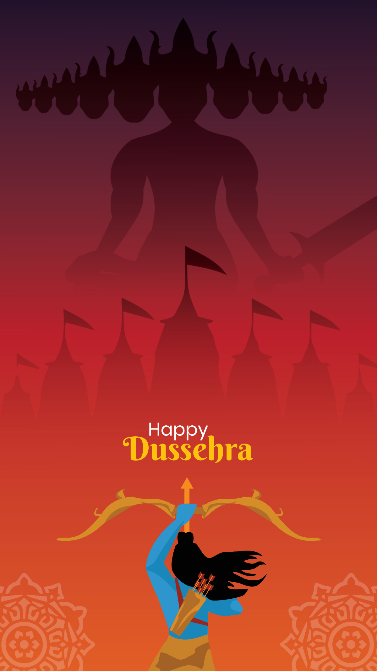 Happy Dussehra Wallpaper Template - Edit Online & Download