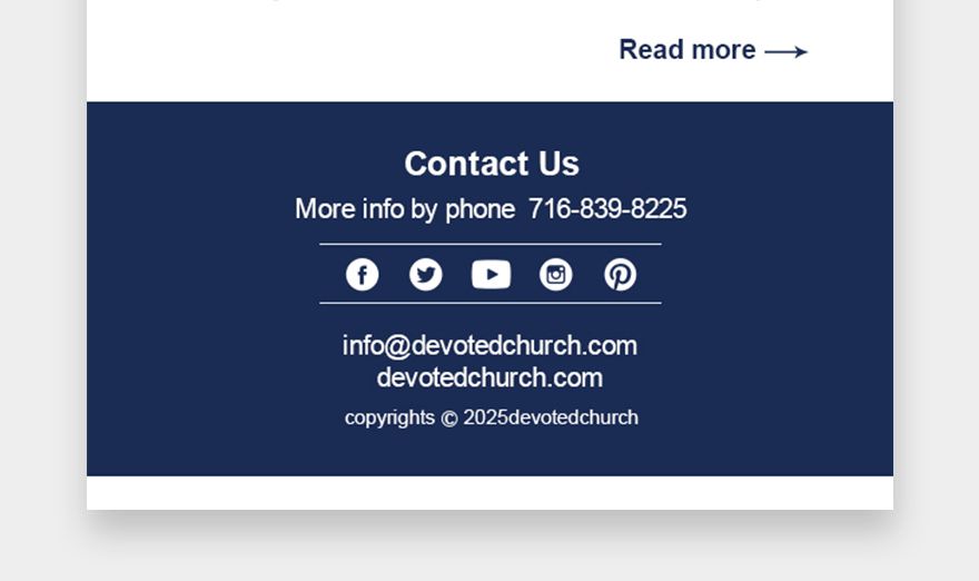 Church Email Newsletter Template