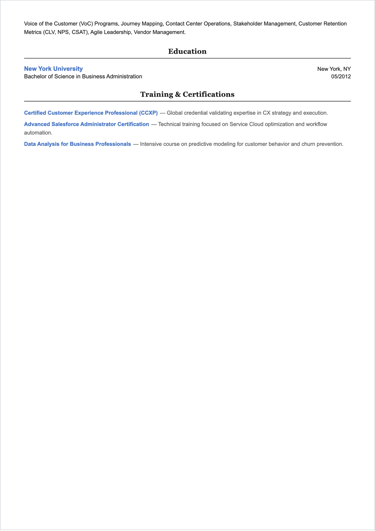 Free Experience ATS Resume Template, AI Resume Builder