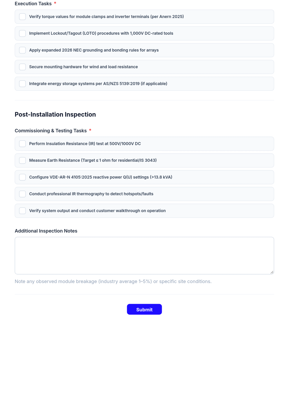 Free Solar Energy Checklist Form Template & AI Maker Free Solar Energy Checklist Form Template & AI Maker