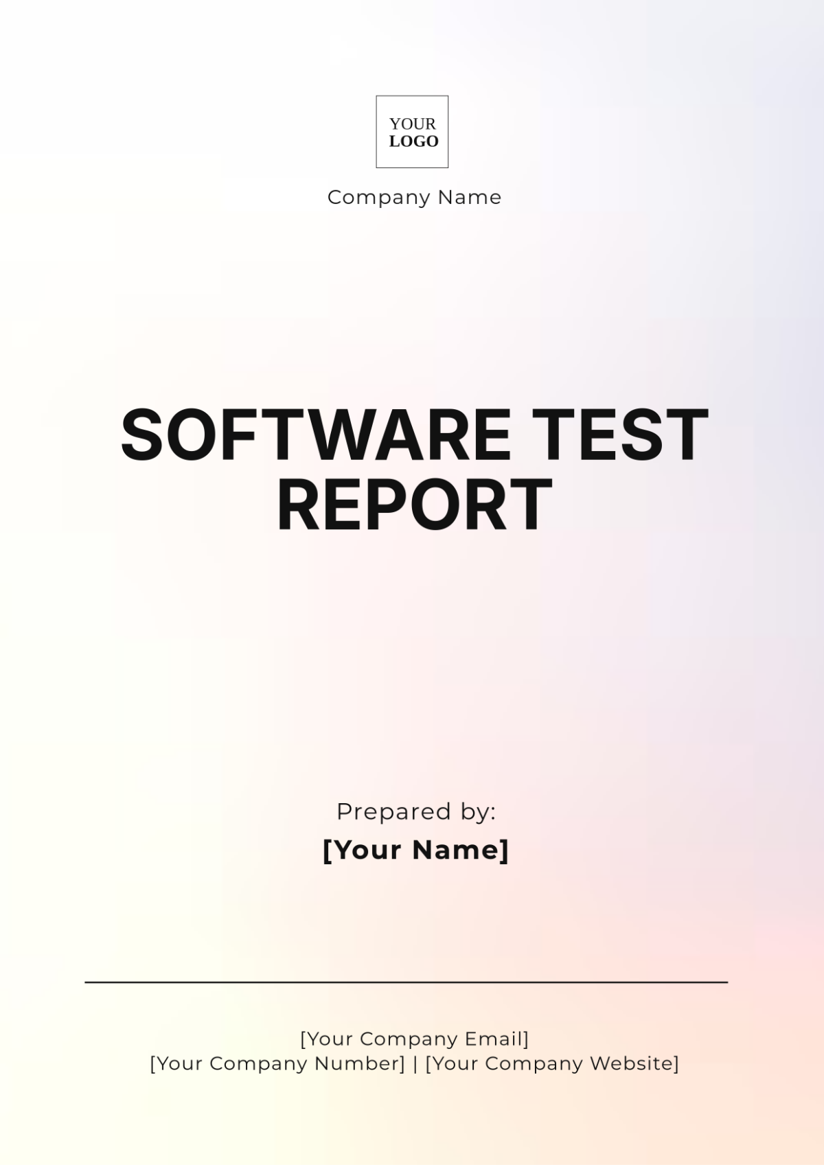 Software Test Report Template - Edit Online & Download