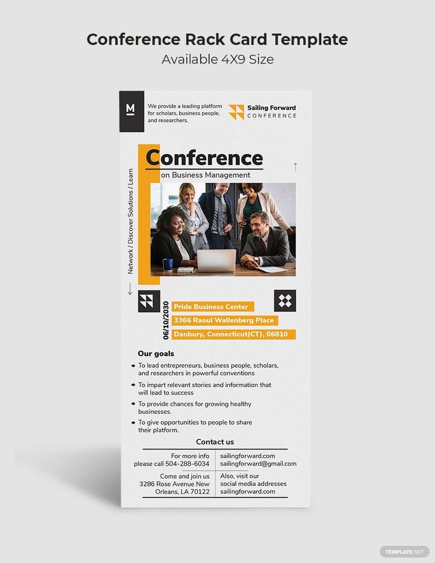 Conference Rack Card Template