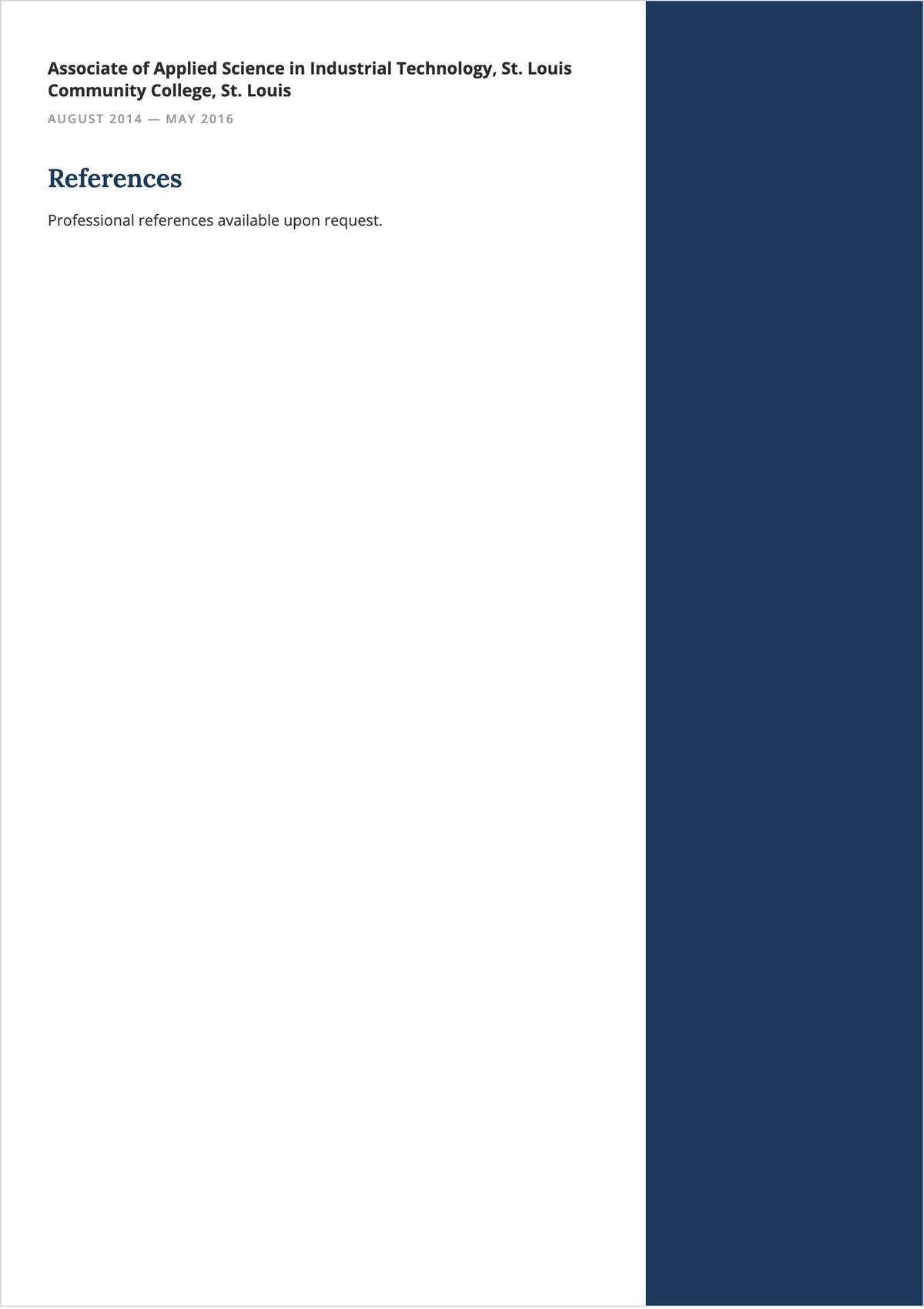 Free Technician ATS Resume Template, AI Resume Builder
