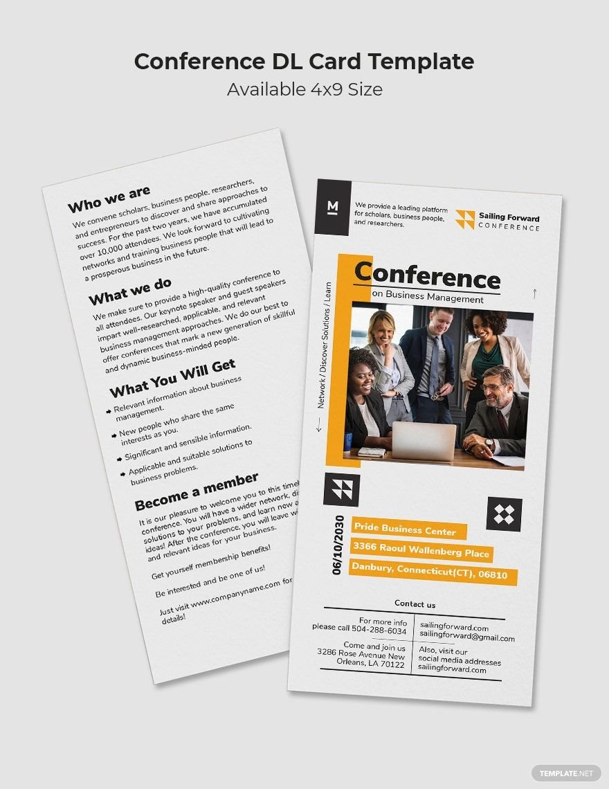 Conference DL Card Template