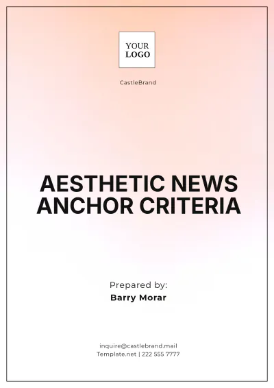 Free Aesthetic News Anchor Criteria Template to Edit Online