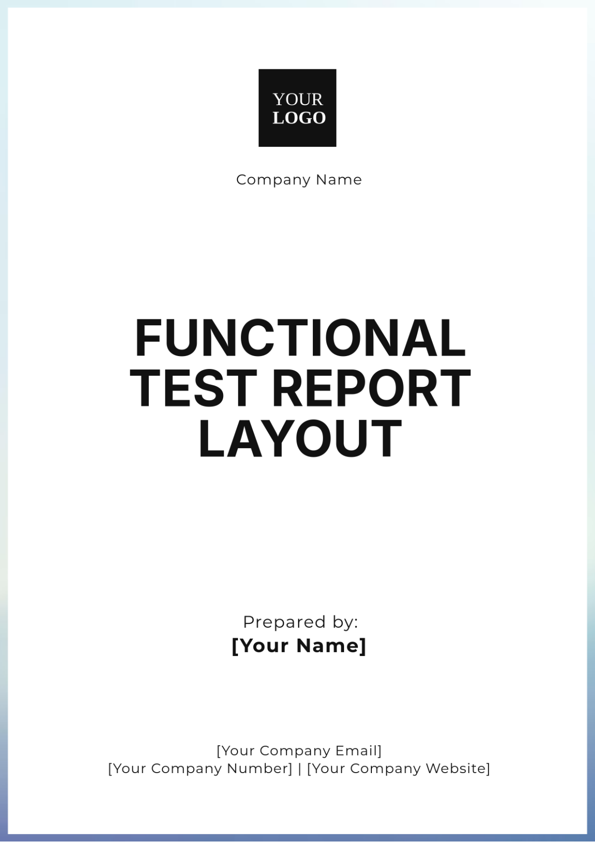 Functional Test Report Layout Template - Edit Online & Download